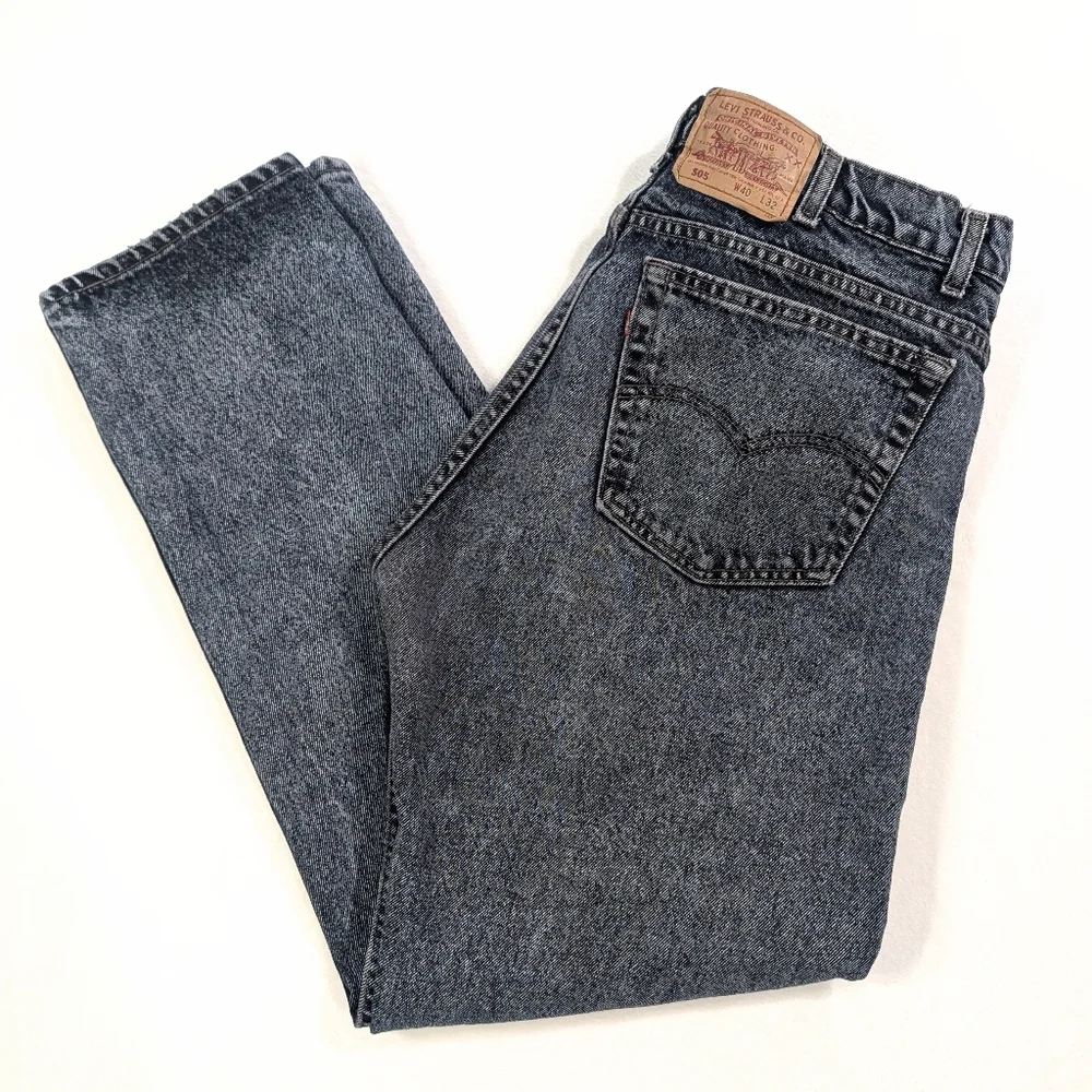 Vintage 90s Levi’s 505 Navy Acid Wash Jeans | Retro Grunge Streetwear‎ 40x32